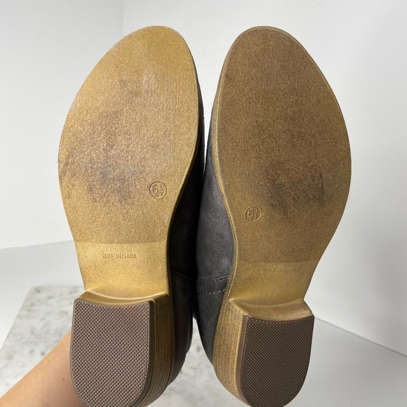 New Journee Collection Gray Faux Suede Ankle Boots - Picture 9 of 10